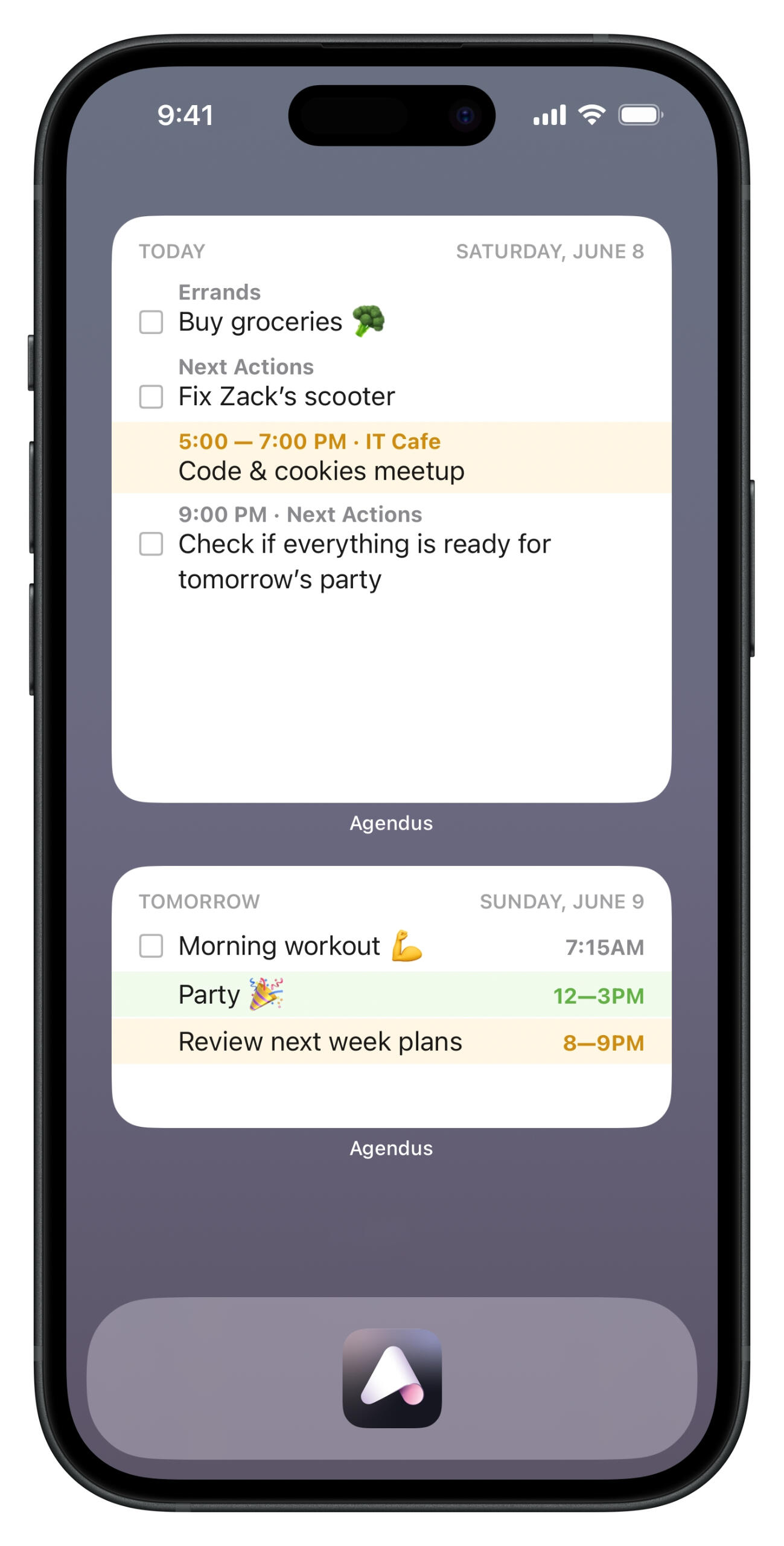 Agendus iOS app